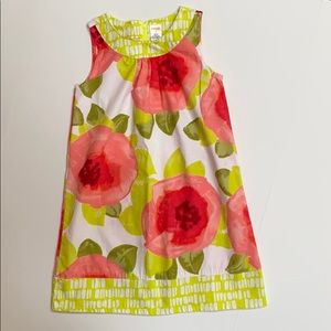 EUC Gymboree Pink and Green Floral Dress (size 8)